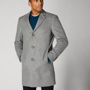 Remus Uomo Grey Rueben Tailored Coat