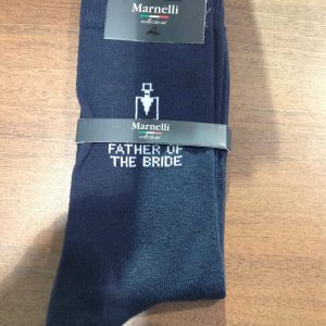 Navy Father of the bride socks