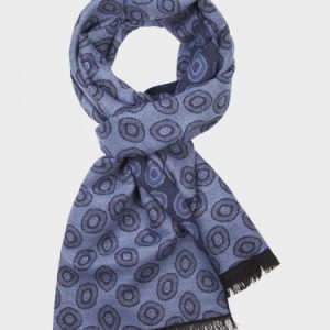 Blue woven Paisley scarf